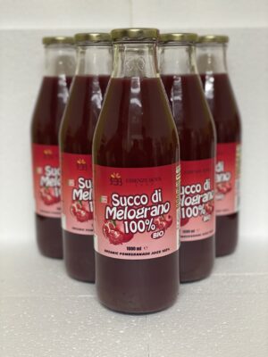 Succo di Melograno BIOLOGICO Bova puro al 100% 1 Litro (6 Bottiglie)